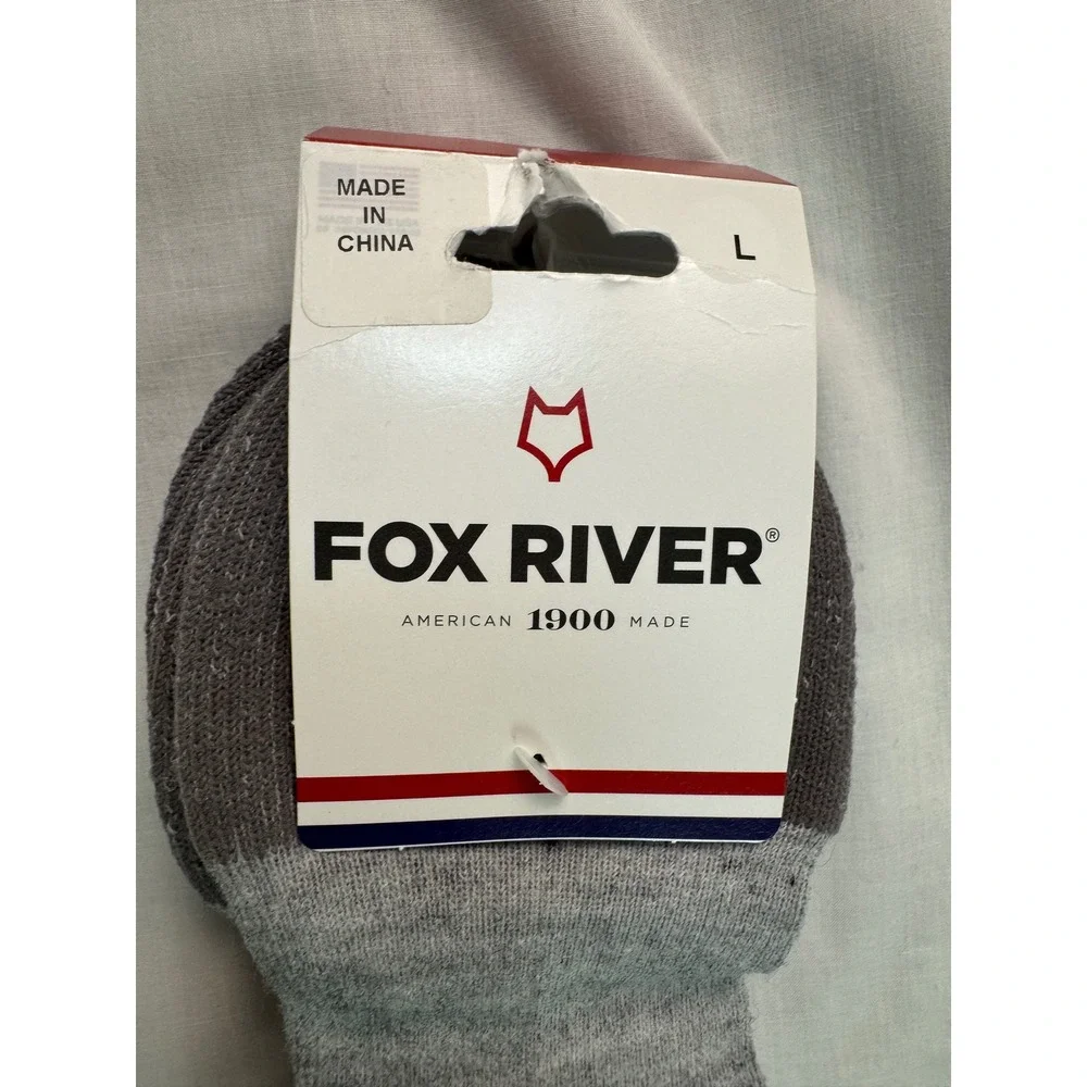 Fox River Acrylic Everyday Ankle Sock Light Gray Heather 2 pair Large Men 9-11.5